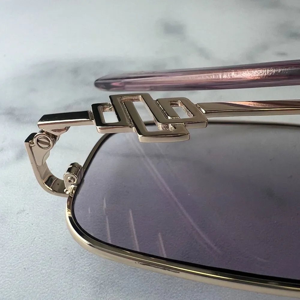 LeSpec METAGALACTIC Sunglasses Metal Gold Frame Lilac Lenses 55-20-145 Unisex - Picture 8 of 12